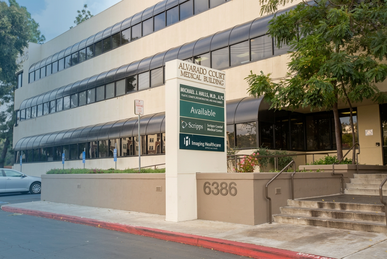 Exterior of Alvarado Court Medical Building at 6386 Alvarado Court